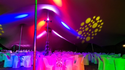 stretch tent setup